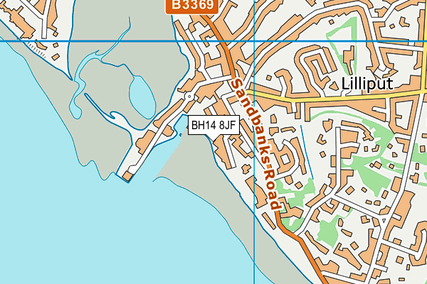 BH14 8JF map - OS VectorMap District (Ordnance Survey)