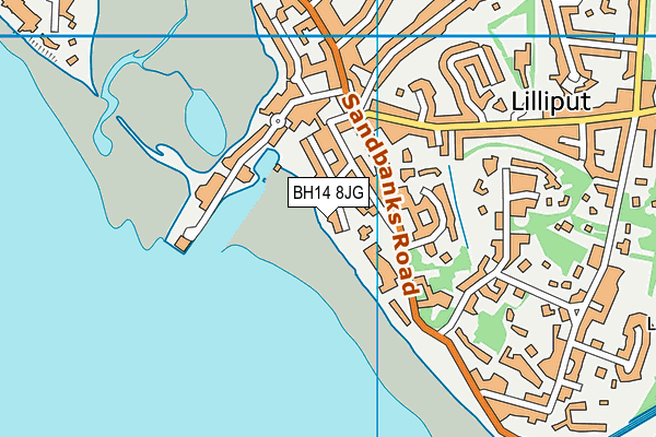 BH14 8JG map - OS VectorMap District (Ordnance Survey)