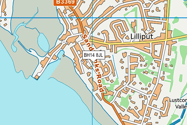 BH14 8JL map - OS VectorMap District (Ordnance Survey)