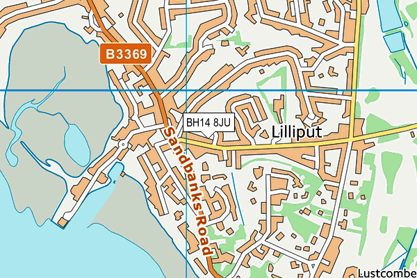 BH14 8JU map - OS VectorMap District (Ordnance Survey)