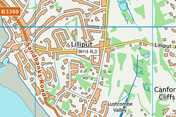 BH14 8LD map - OS VectorMap District (Ordnance Survey)