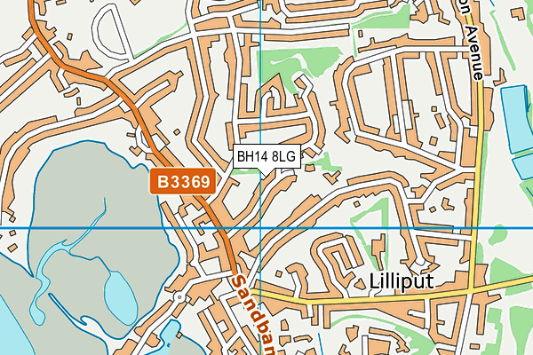 BH14 8LG map - OS VectorMap District (Ordnance Survey)