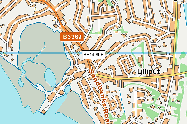 BH14 8LH map - OS VectorMap District (Ordnance Survey)