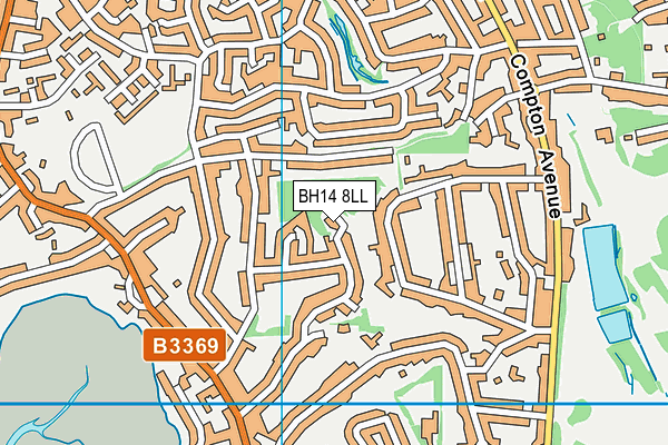 BH14 8LL map - OS VectorMap District (Ordnance Survey)