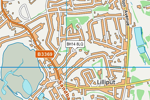 BH14 8LQ map - OS VectorMap District (Ordnance Survey)