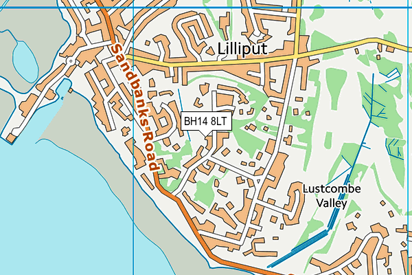 BH14 8LT map - OS VectorMap District (Ordnance Survey)
