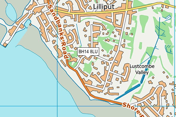 BH14 8LU map - OS VectorMap District (Ordnance Survey)
