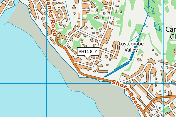 BH14 8LY map - OS VectorMap District (Ordnance Survey)