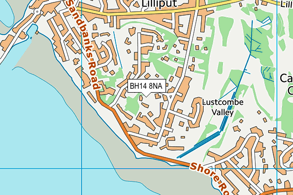 BH14 8NA map - OS VectorMap District (Ordnance Survey)