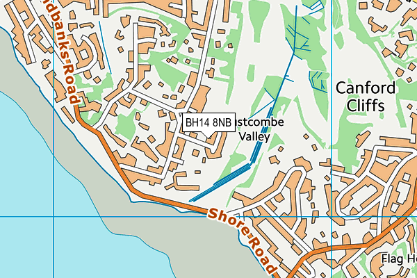BH14 8NB map - OS VectorMap District (Ordnance Survey)