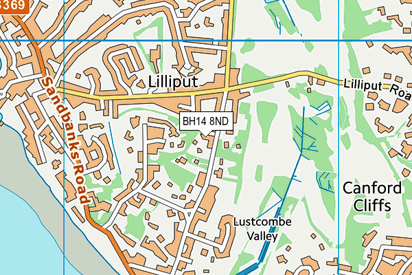 BH14 8ND map - OS VectorMap District (Ordnance Survey)