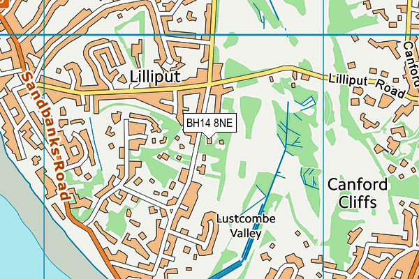 BH14 8NE map - OS VectorMap District (Ordnance Survey)