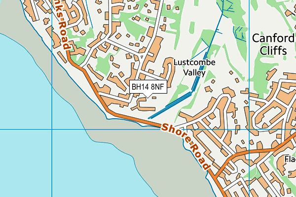 BH14 8NF map - OS VectorMap District (Ordnance Survey)