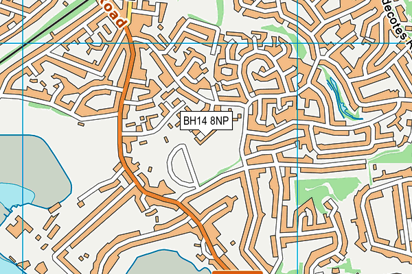 BH14 8NP map - OS VectorMap District (Ordnance Survey)