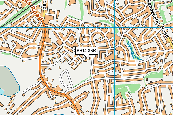 BH14 8NR map - OS VectorMap District (Ordnance Survey)