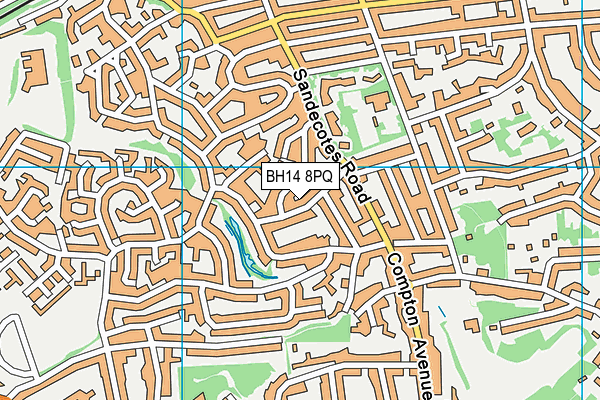 BH14 8PQ map - OS VectorMap District (Ordnance Survey)