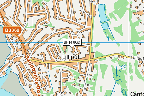 BH14 8QD map - OS VectorMap District (Ordnance Survey)