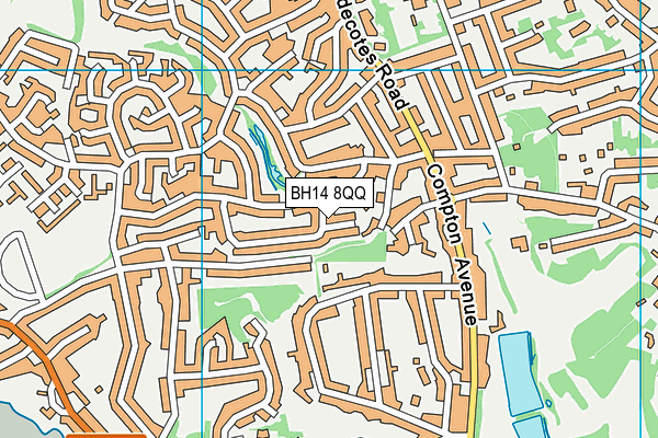 BH14 8QQ map - OS VectorMap District (Ordnance Survey)