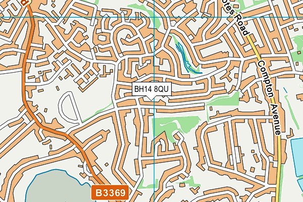 BH14 8QU map - OS VectorMap District (Ordnance Survey)
