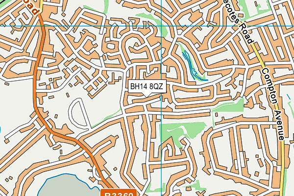 BH14 8QZ map - OS VectorMap District (Ordnance Survey)