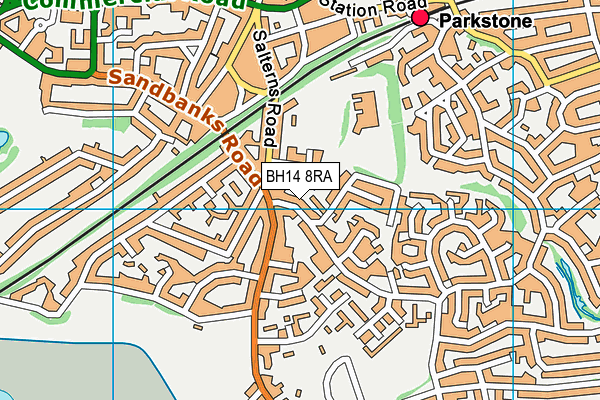 BH14 8RA map - OS VectorMap District (Ordnance Survey)
