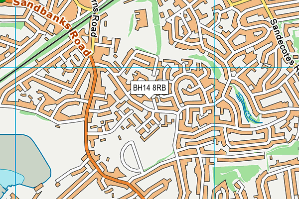 BH14 8RB map - OS VectorMap District (Ordnance Survey)