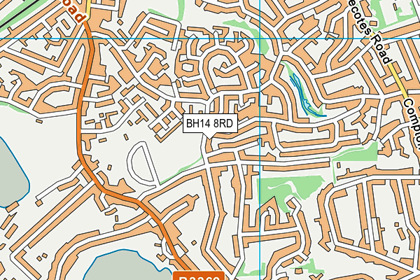 BH14 8RD map - OS VectorMap District (Ordnance Survey)