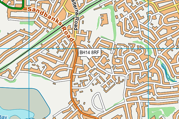BH14 8RF map - OS VectorMap District (Ordnance Survey)