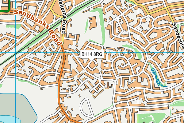 BH14 8RG map - OS VectorMap District (Ordnance Survey)