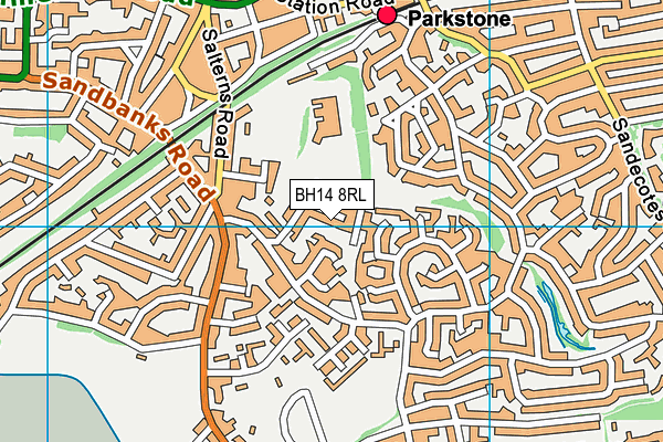 BH14 8RL map - OS VectorMap District (Ordnance Survey)