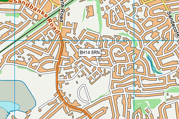BH14 8RN map - OS VectorMap District (Ordnance Survey)