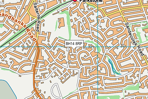 BH14 8RP map - OS VectorMap District (Ordnance Survey)