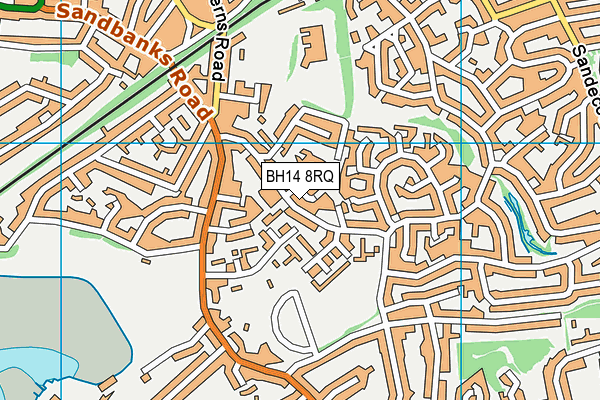 BH14 8RQ map - OS VectorMap District (Ordnance Survey)
