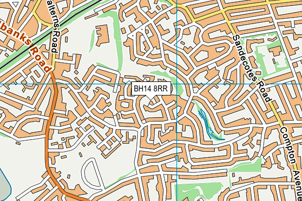 BH14 8RR map - OS VectorMap District (Ordnance Survey)