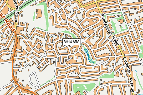 BH14 8RS map - OS VectorMap District (Ordnance Survey)