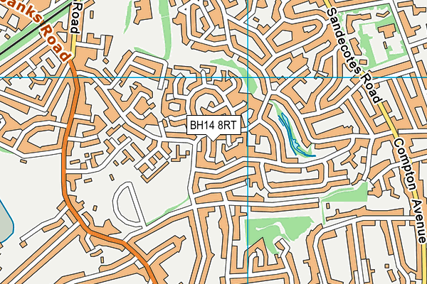 BH14 8RT map - OS VectorMap District (Ordnance Survey)