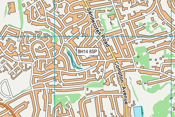 BH14 8SP map - OS VectorMap District (Ordnance Survey)