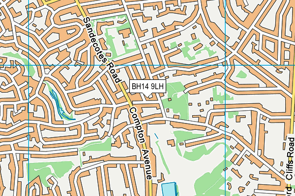 BH14 9LH map - OS VectorMap District (Ordnance Survey)