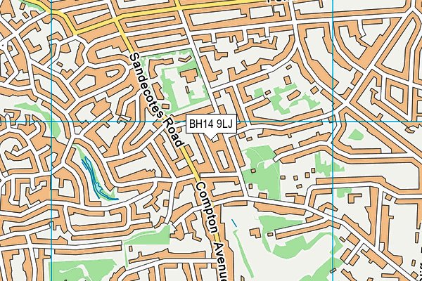 BH14 9LJ map - OS VectorMap District (Ordnance Survey)