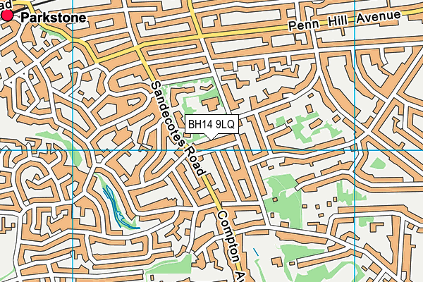 BH14 9LQ map - OS VectorMap District (Ordnance Survey)