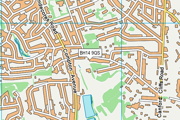 Parkstone Golf Club map (BH14 9QS) - OS VectorMap District (Ordnance Survey)
