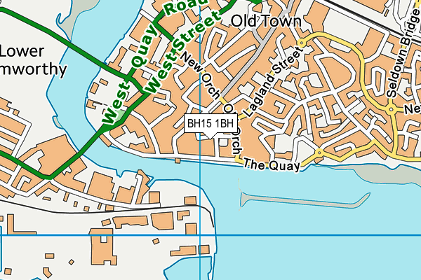 BH15 1BH map - OS VectorMap District (Ordnance Survey)