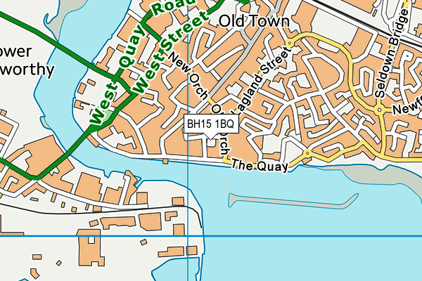 BH15 1BQ map - OS VectorMap District (Ordnance Survey)