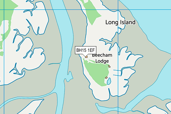 BH15 1EF map - OS VectorMap District (Ordnance Survey)