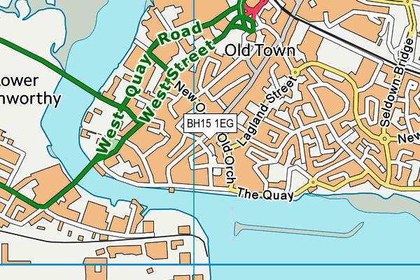 BH15 1EG map - OS VectorMap District (Ordnance Survey)