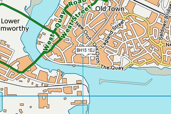 BH15 1EJ map - OS VectorMap District (Ordnance Survey)