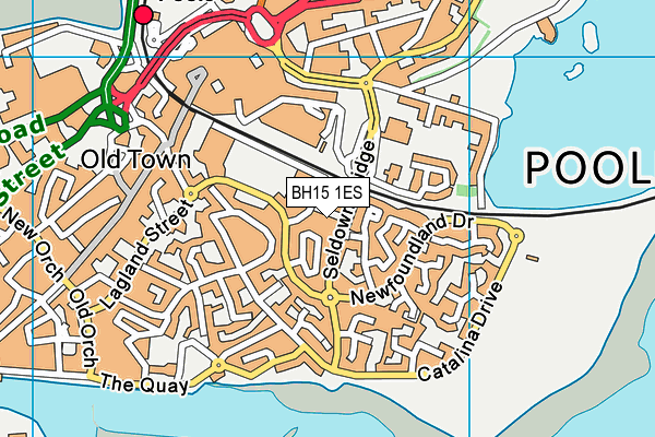 BH15 1ES map - OS VectorMap District (Ordnance Survey)
