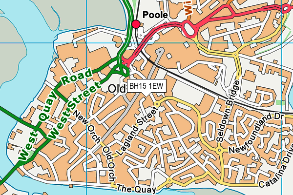 BH15 1EW map - OS VectorMap District (Ordnance Survey)