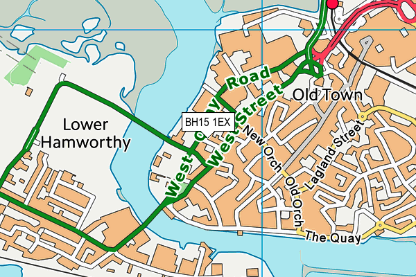 BH15 1EX map - OS VectorMap District (Ordnance Survey)