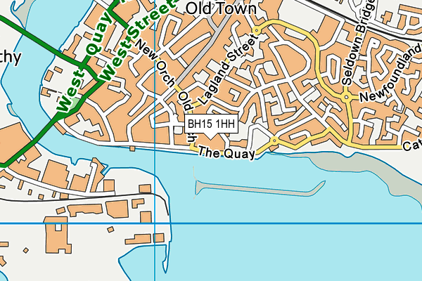BH15 1HH map - OS VectorMap District (Ordnance Survey)